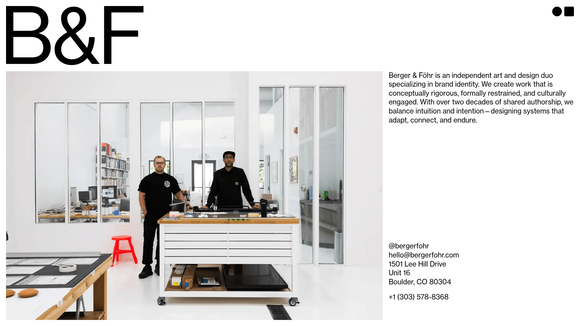 Berger & Fohr: Contemporary Graphic Design and Art Direction Studio