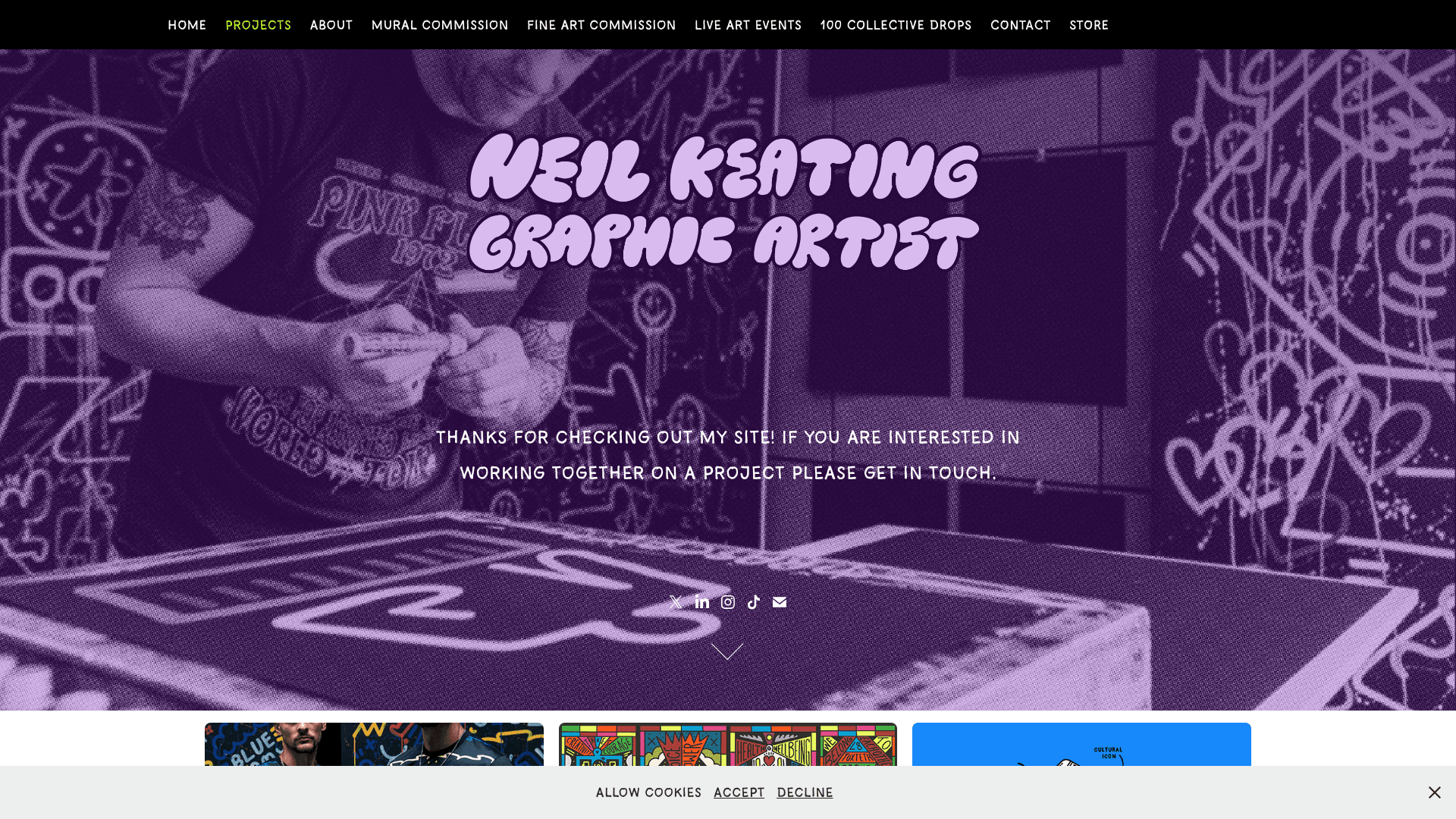 Neil Keating Bold Mural Art and Character Driven Illustration